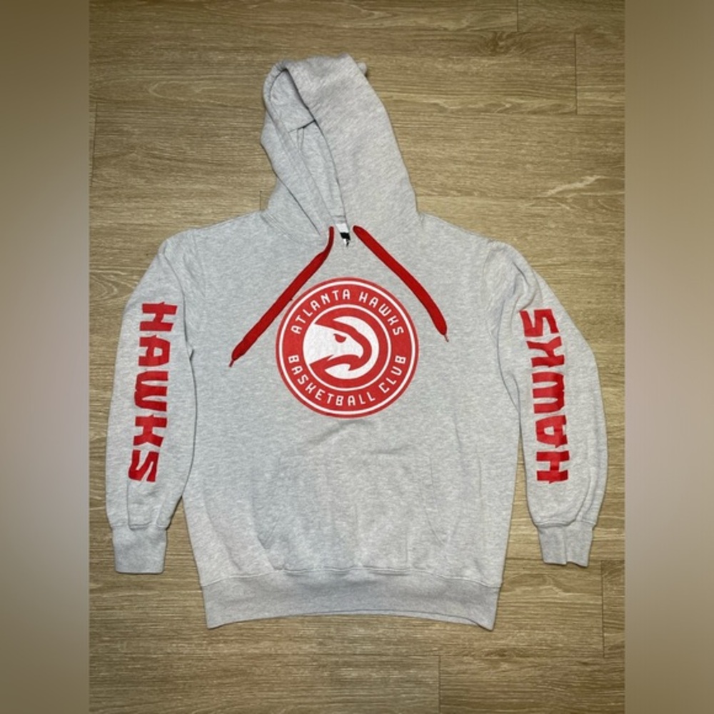 NBA Atlanta Hawks Basketball Club Fleece Sweat Shirt Hoodie Men's Size SMALL‎